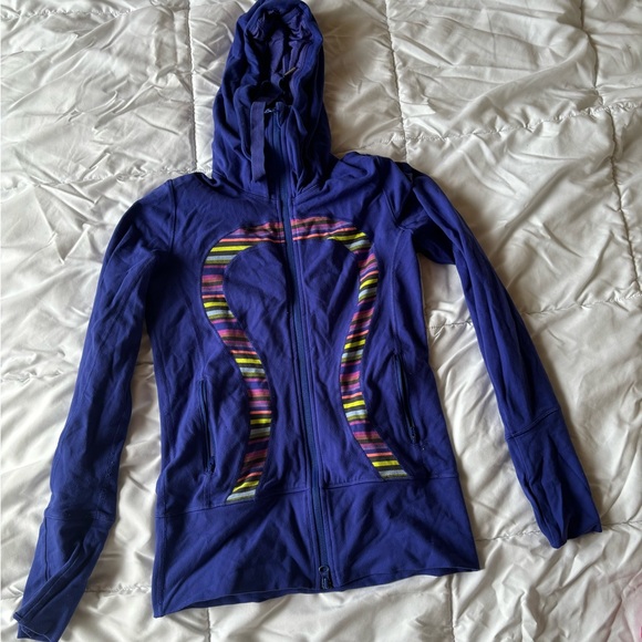 Lululemon Stride Jacket - Rainbow / Royal Blue - size 4 - Picture 2 of 4